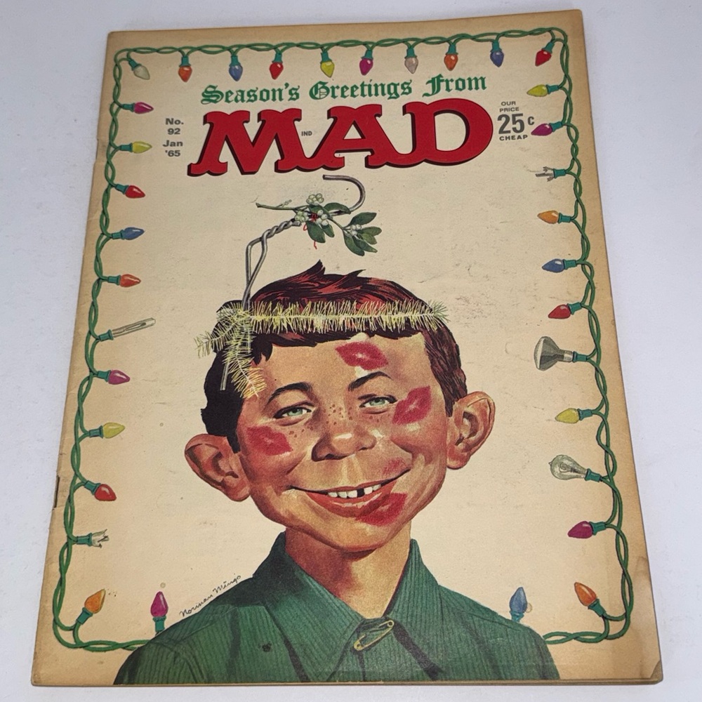 Vintage MAD MAGAZINE #92 Christmas holiday JANUARY 1965